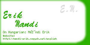 erik mandi business card